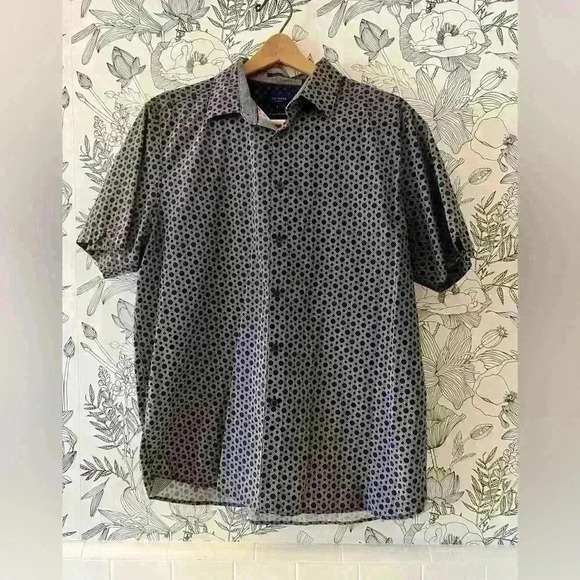 Ted Baker Patterned  Button-up Men’s Shirt Size 6 - Picture 1 of 4